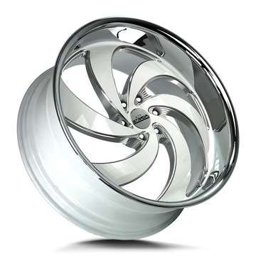 Strada Classics Wheels C06 Retro 6 Gloss White Milled SS Lip - Wheels Outlet