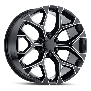 Strada OE Replica Wheels R176 Snowflake Gloss Black Milled - Wheels Outlet