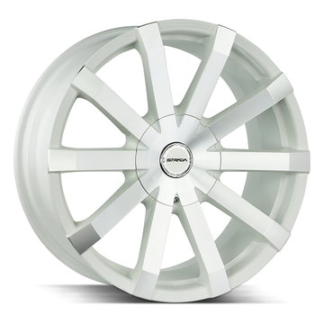 Strada Wheels S50 Gabbia White Machined - Wheels Outlet