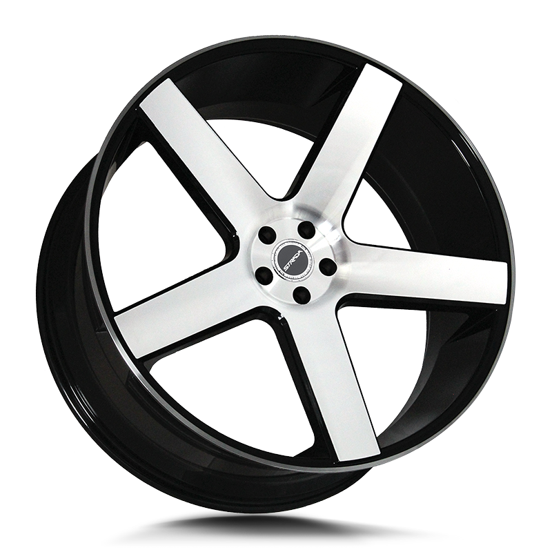 Strada Wheels SF35 Perfetto Gloss Black Machined - Wheels Outlet