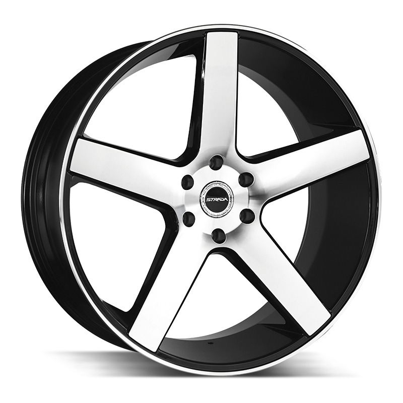 Strada Wheels SF35 Perfetto Gloss Black Machined - Wheels Outlet