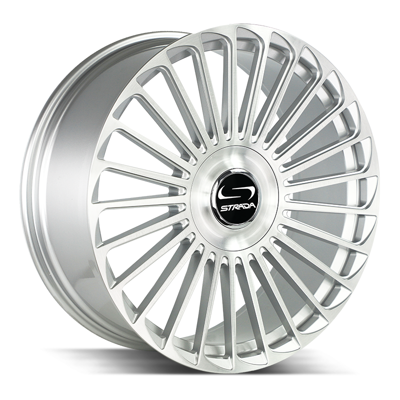 Strada Wheels SF68 Martello Brushed Face Silver - Wheels Outlet