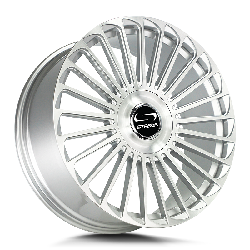 Strada Wheels SF68 Martello Brushed Face Silver - Wheels Outlet
