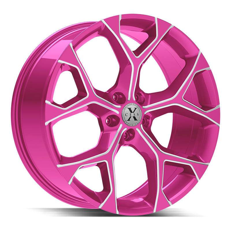 Xcess Wheels X05 5 Flake Candy Pink Milled - Wheels Outlet