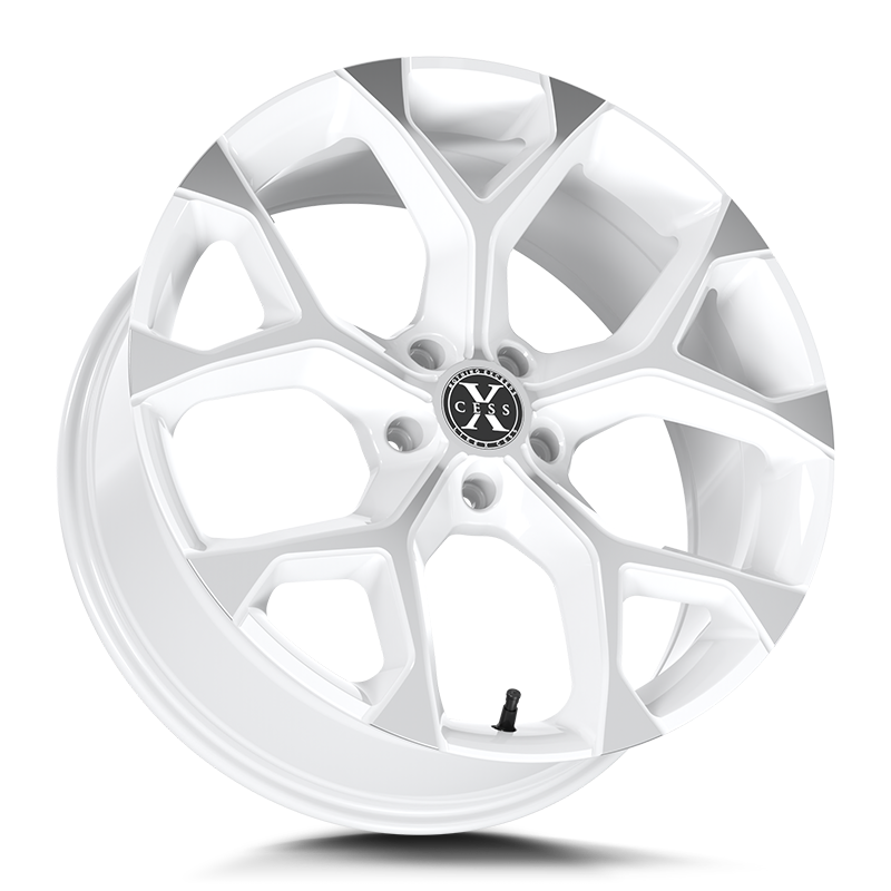 Xcess Wheels X05 5 Flake White Machined - Wheels Outlet