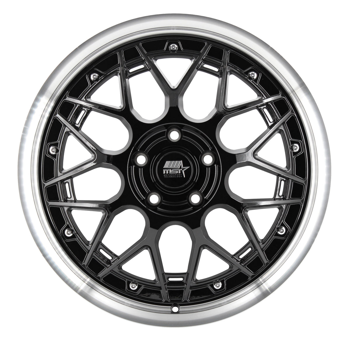 MST Wheels MT03 Black Machined Lip