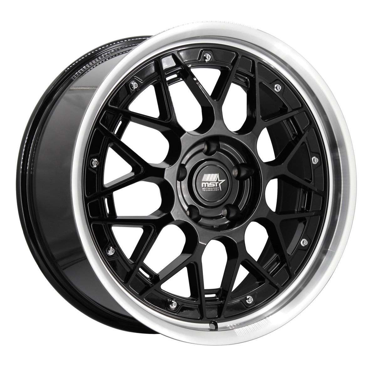 MST Wheels MT03 Black Machined Lip