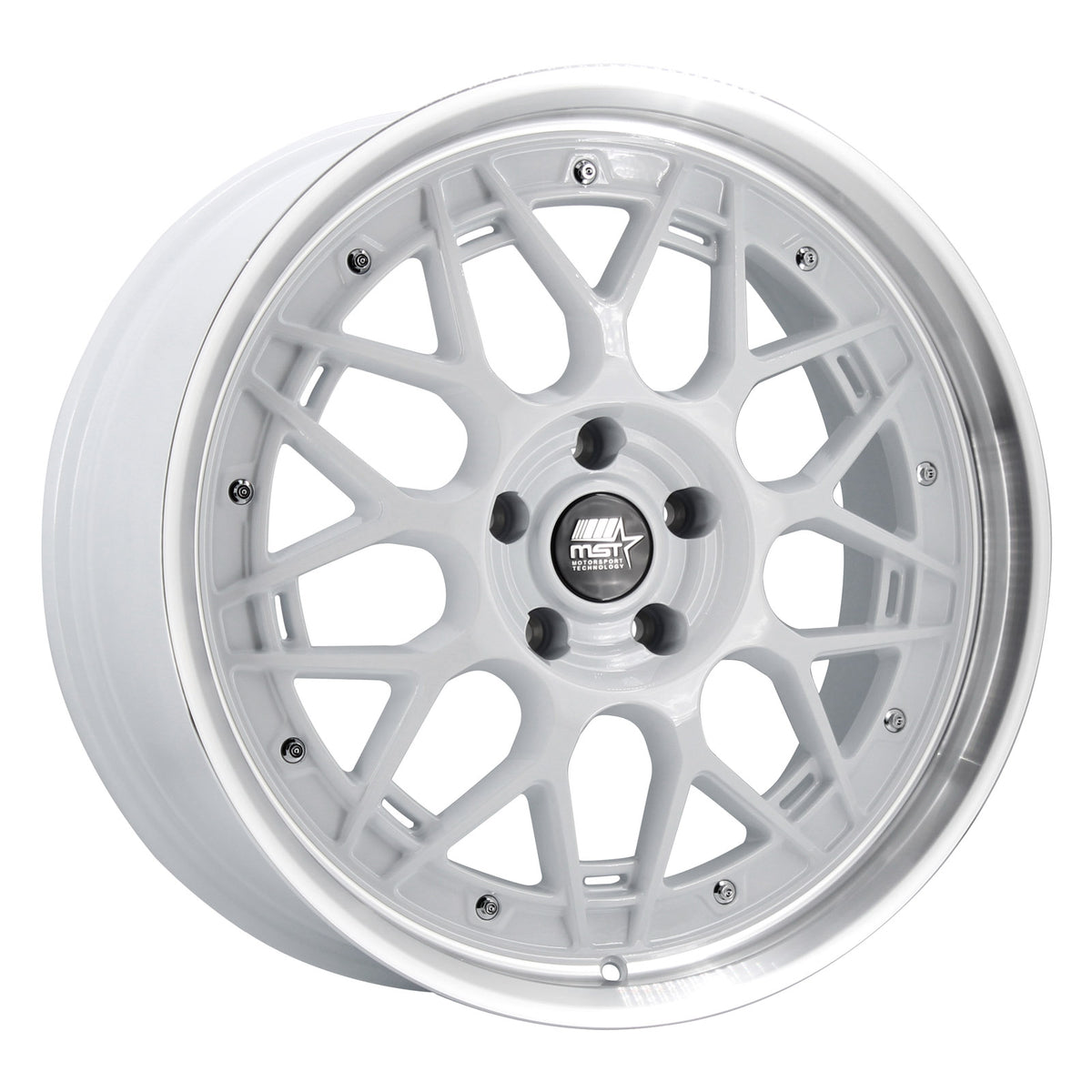 MST Wheels MT03 White Machined Lip