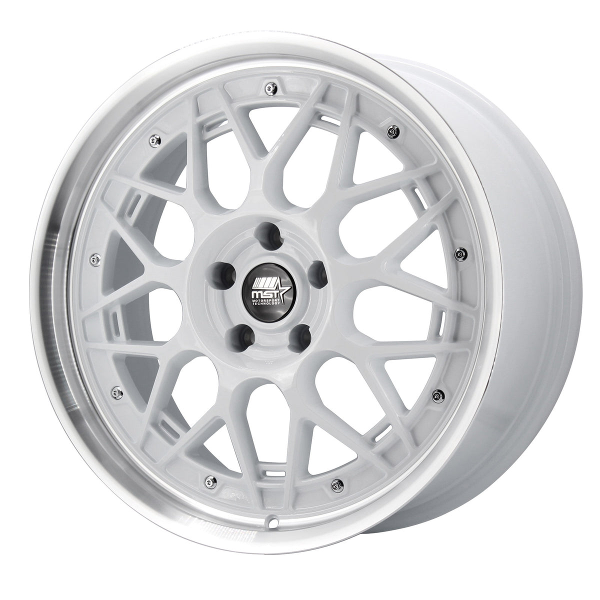 MST Wheels MT03 White Machined Lip