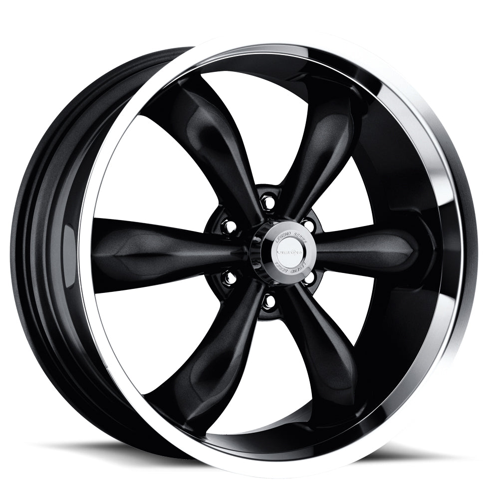Vision Wheels 142 Legend 6 Black Machined Lip