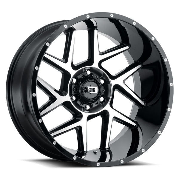 Vision Wheels 360 Sliver Black Machined