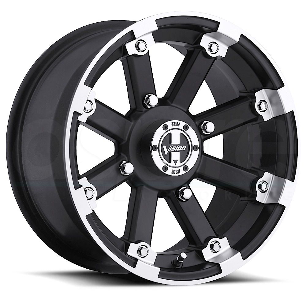 Vision ATV Wheels 393 Lockout Black Machined