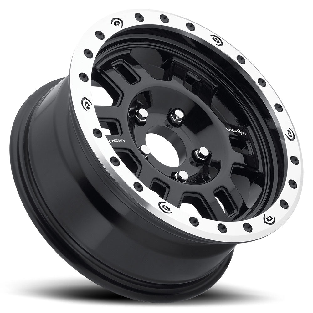 Vision Wheels 398COMP Black Machined Lip