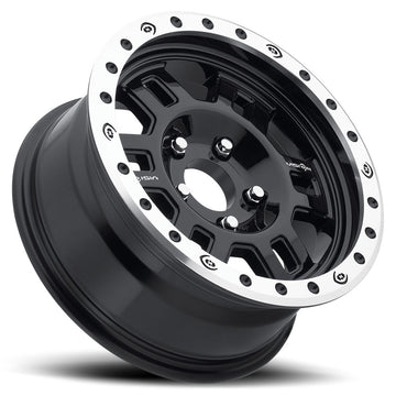 Vision Wheels 398COMP Black Machined Lip