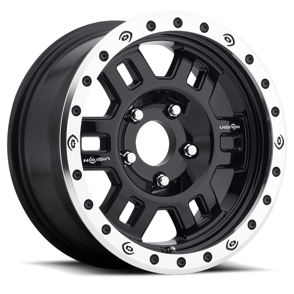 Vision Wheels 398COMP Black Machined Lip