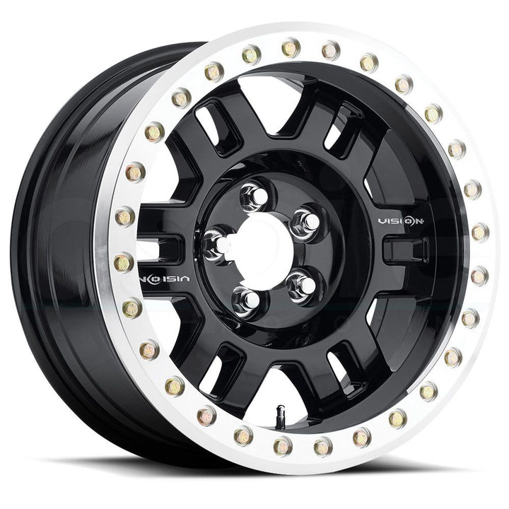 Vision Wheels 398 Manx Black Machined Lip