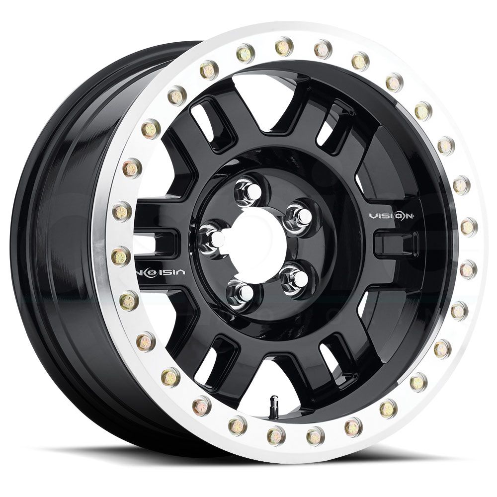 Vision Wheels 398 Manx Black Machined Lip