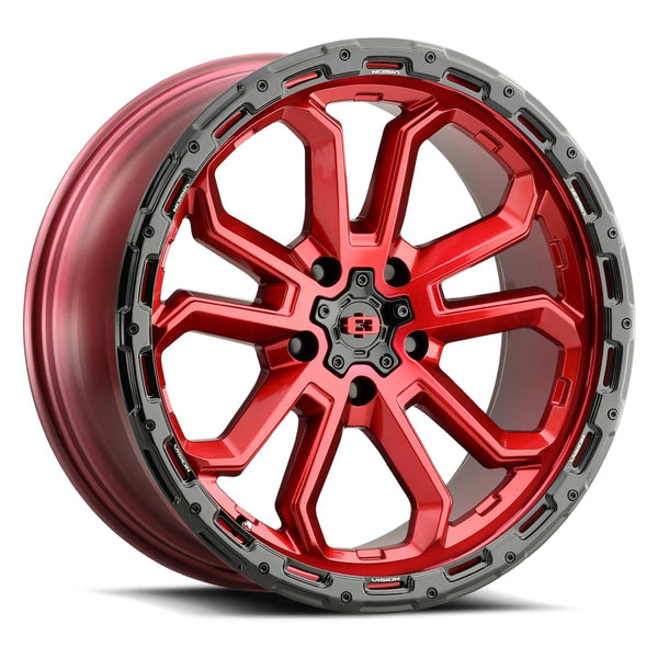 Vision Wheels 405 Korupt Red Black