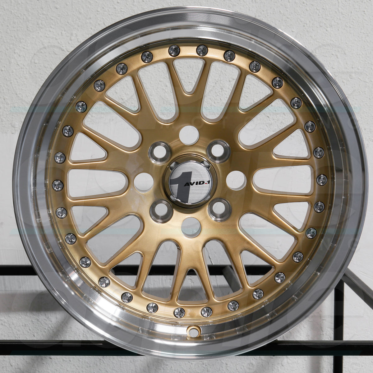 AVID1 Wheels AV12 Gold Machined Lip