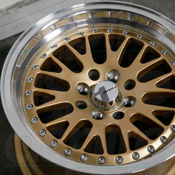 AVID1 Wheels AV12 Gold Machined Lip