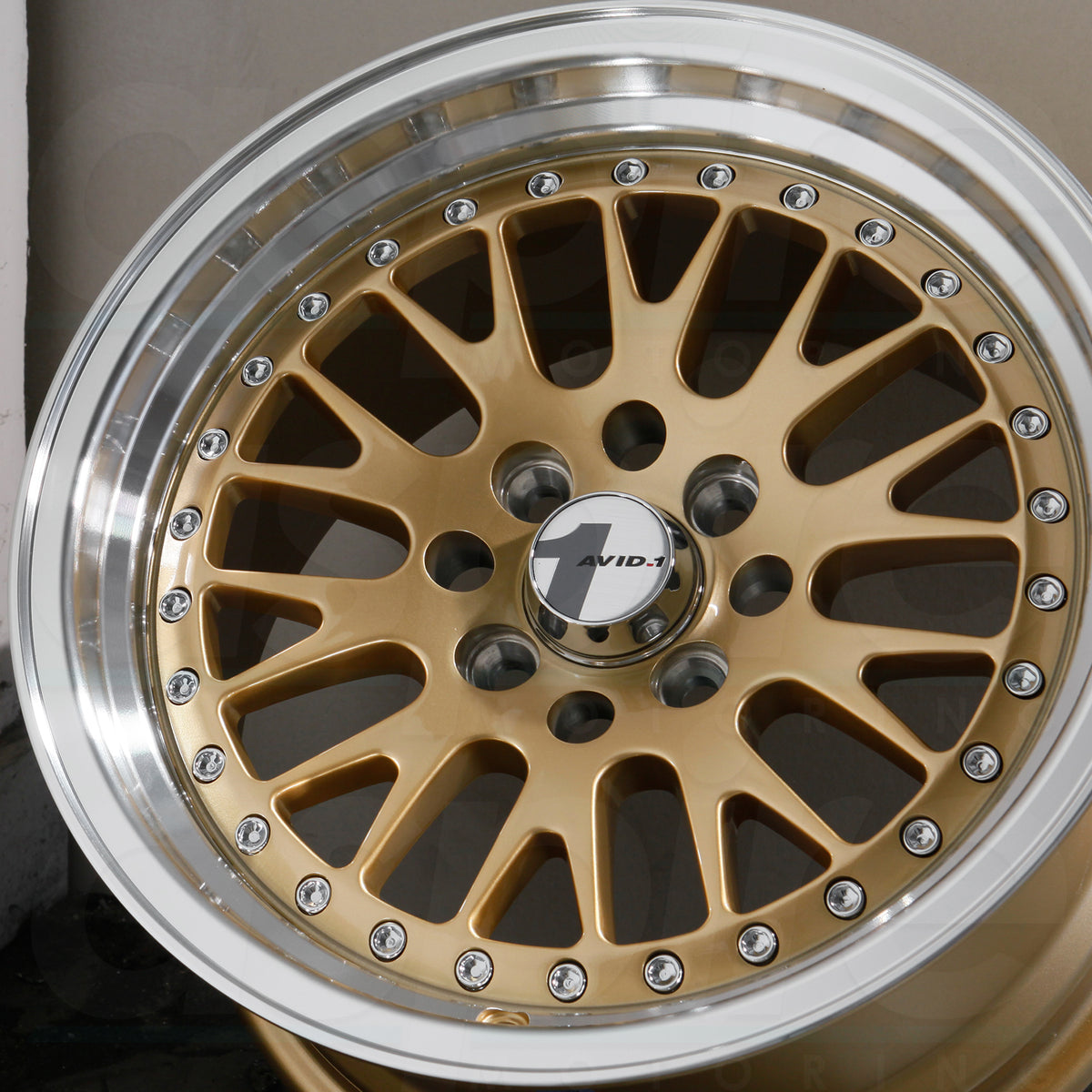 AVID1 Wheels AV12 Gold Machined Lip