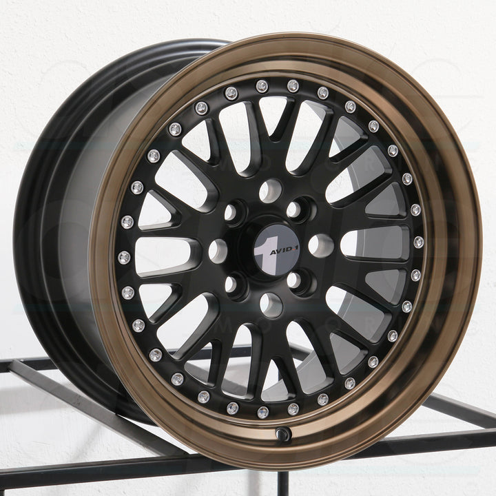 AVID1 Wheels AV12 Matte Black Bronze Lip
