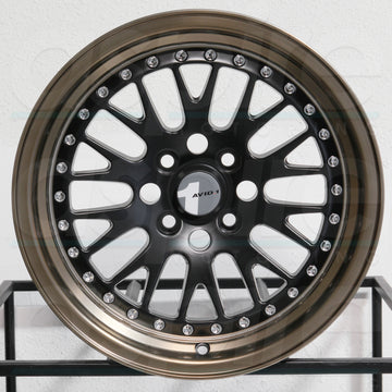 AVID1 Wheels AV12 Matte Black Bronze Lip