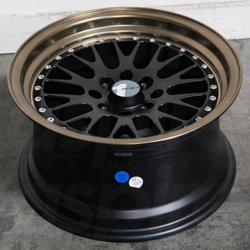 AVID1 Wheels AV12 Matte Black Bronze Lip
