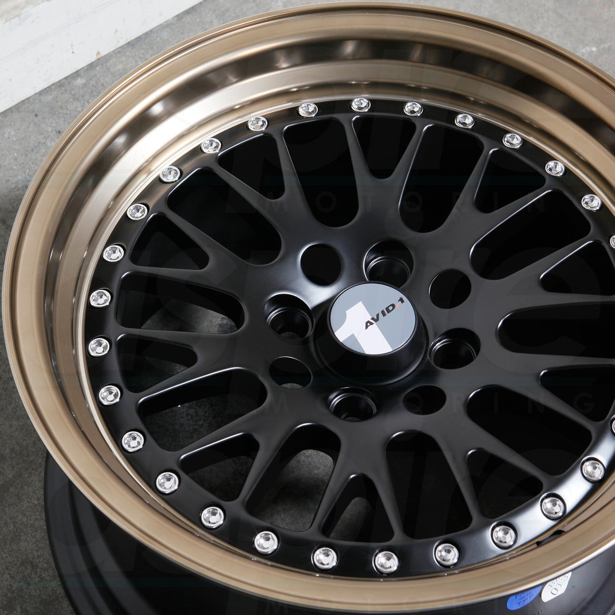 AVID1 Wheels AV12 Matte Black Bronze Lip