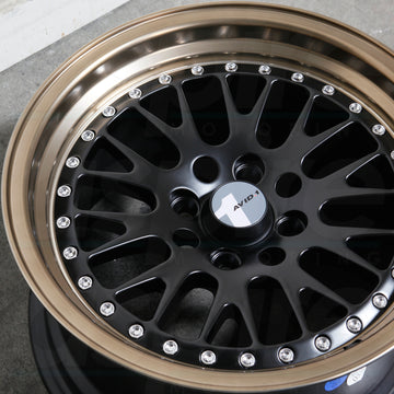 AVID1 Wheels AV12 Matte Black Bronze Lip