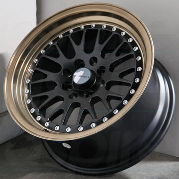 AVID1 Wheels AV12 Matte Black Bronze Lip