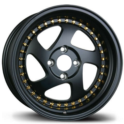 AVID1 Wheels AV19 Black Gold Rivets