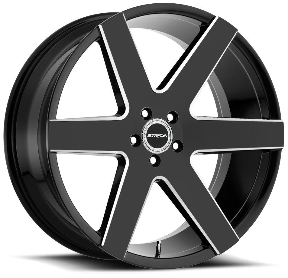 Strada Wheels S60 Coda Black Milled - Wheels Outlet