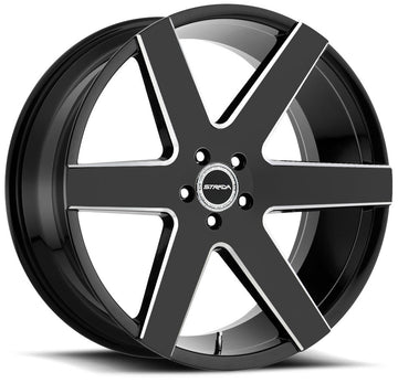 Strada Wheels S60 Coda Black Milled - Wheels Outlet