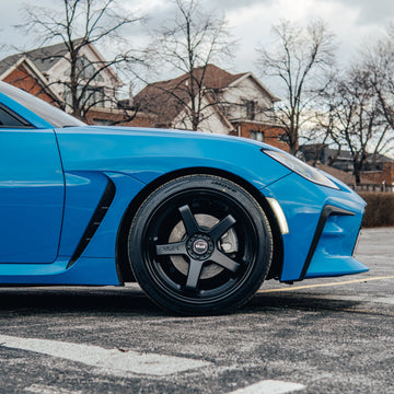 F1R Wheels FC5 Matte Black Gloss Black Lip