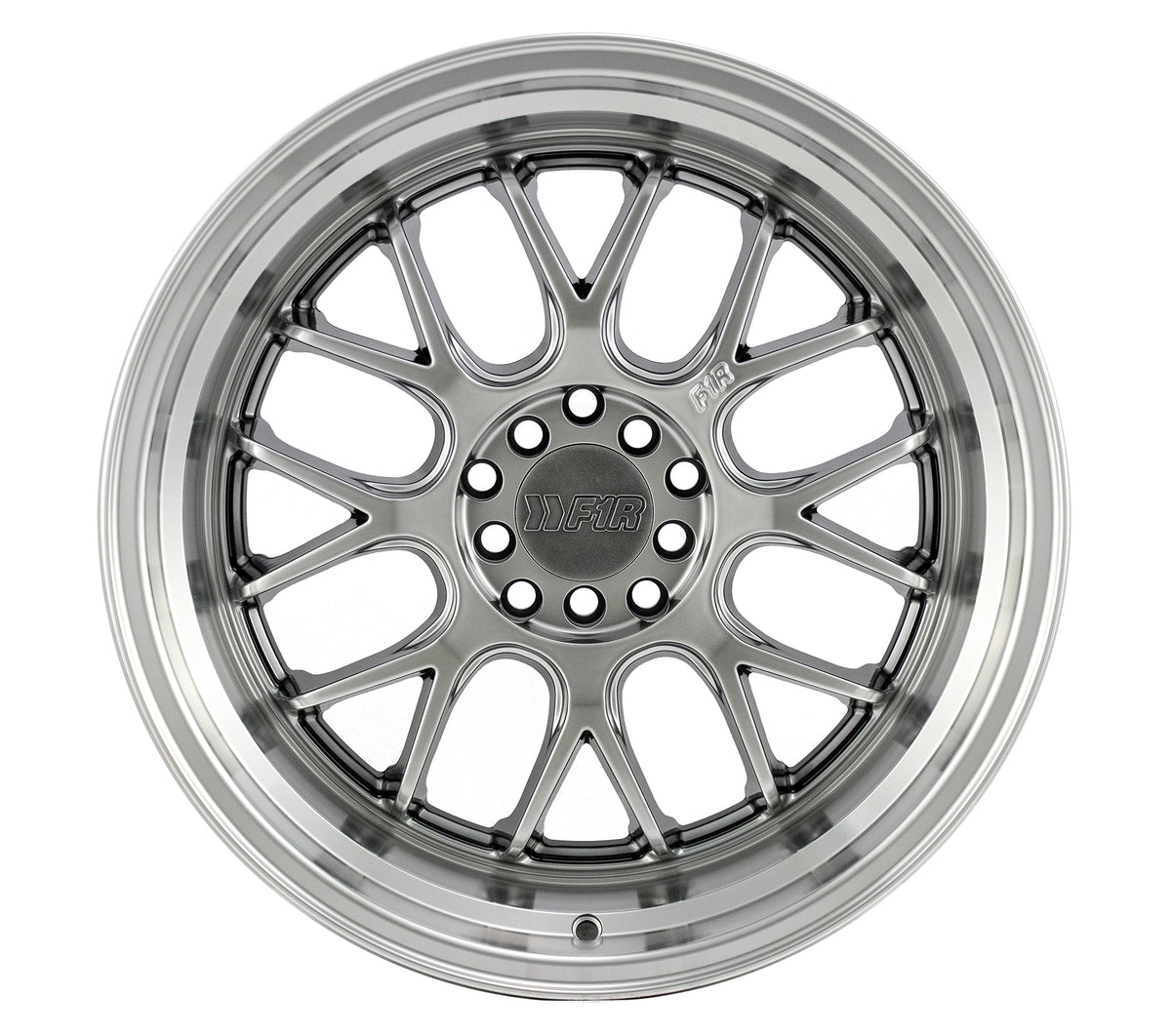 F1R Wheels F21 v2 Hyper Black Polish Lip