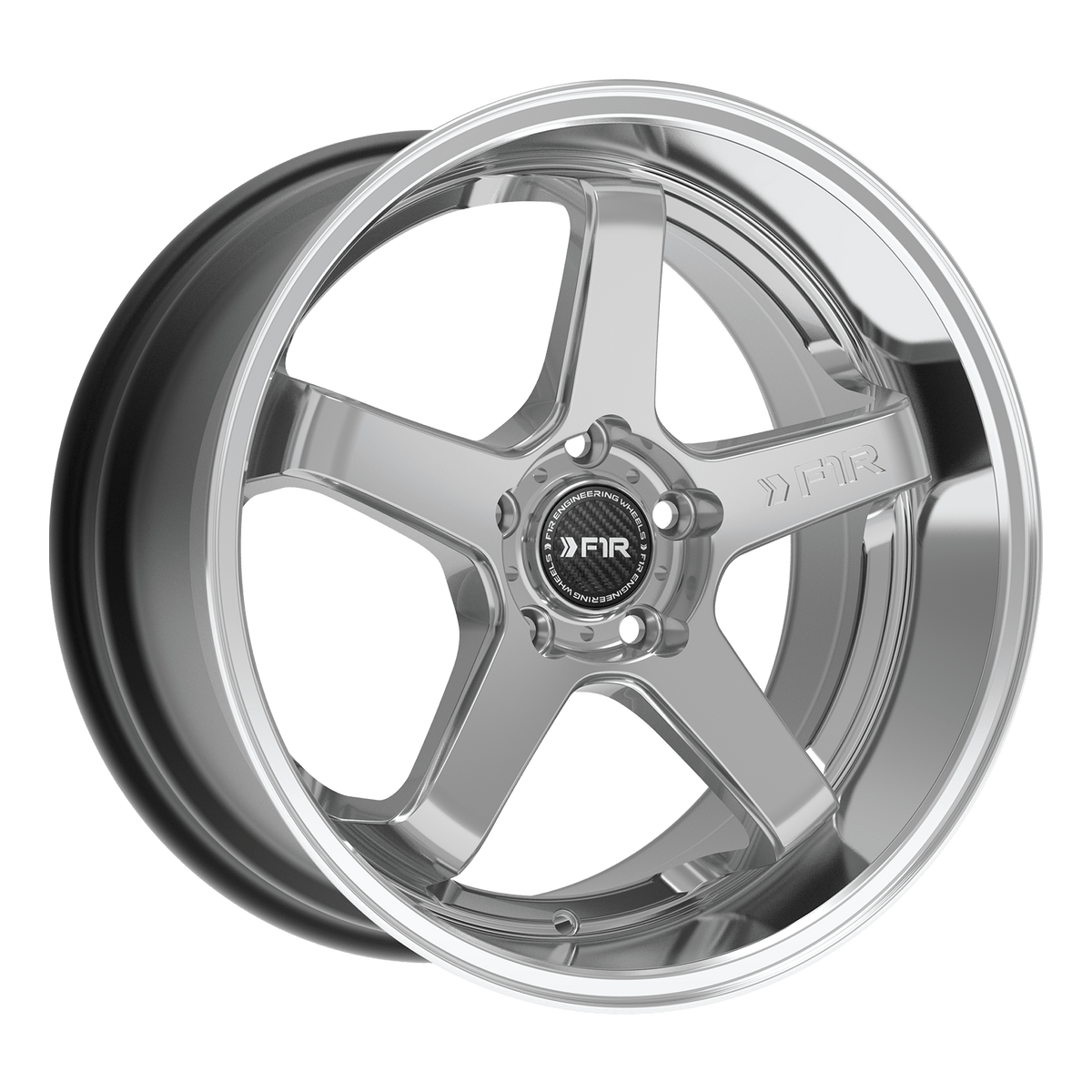 F1R Wheels FC5 Hyper Black Polish Lip