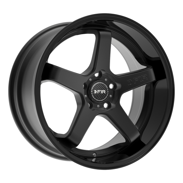 F1R Wheels FC5 Matte Black Gloss Black Lip
