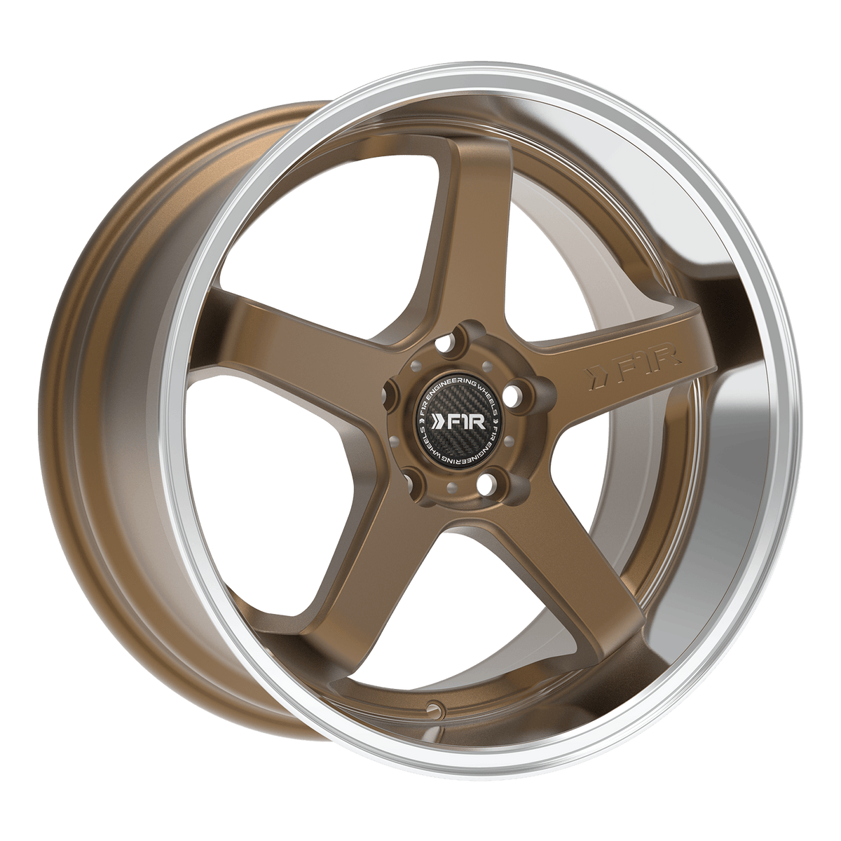 F1R Wheels FC5 Satin Bronze Polish Lip