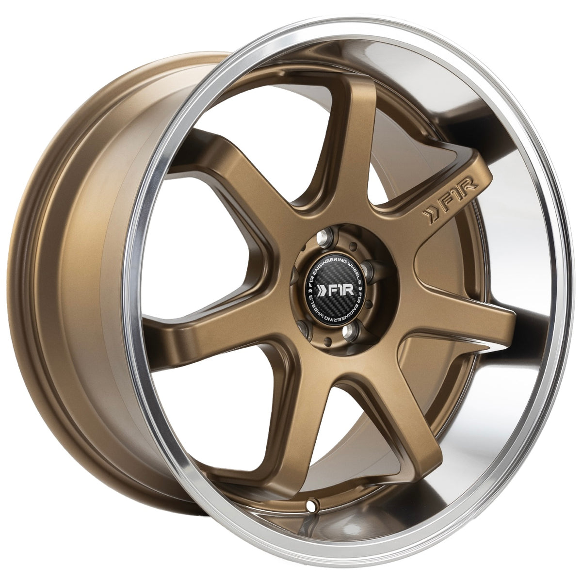 F1R Wheels FC7 Satin Bronze Polish Lip