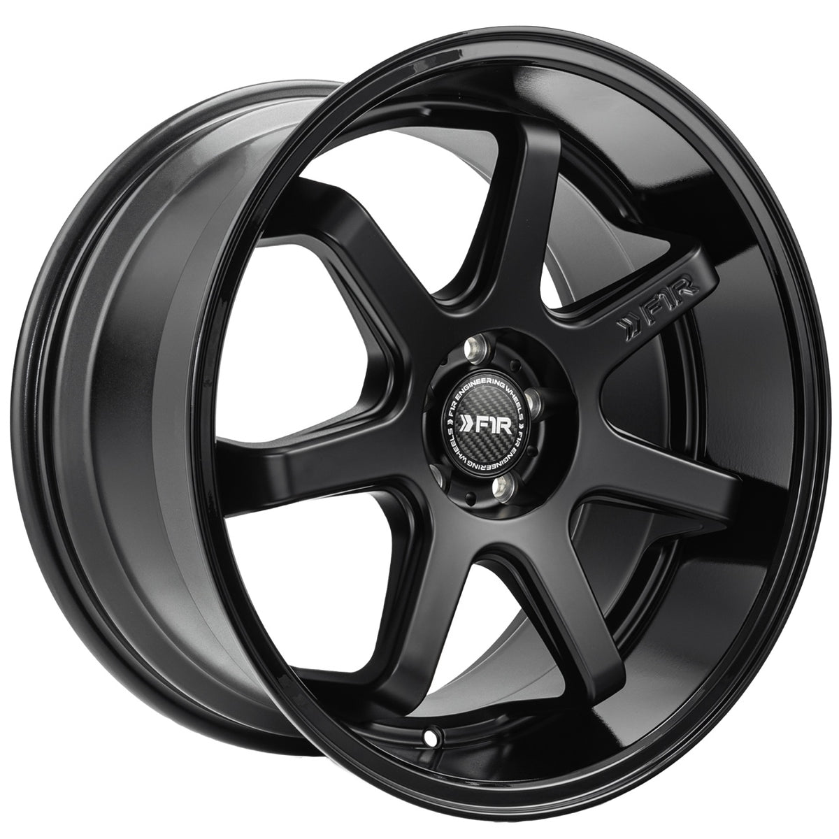F1R Wheels FC7 Matte Black Gloss Black Lip