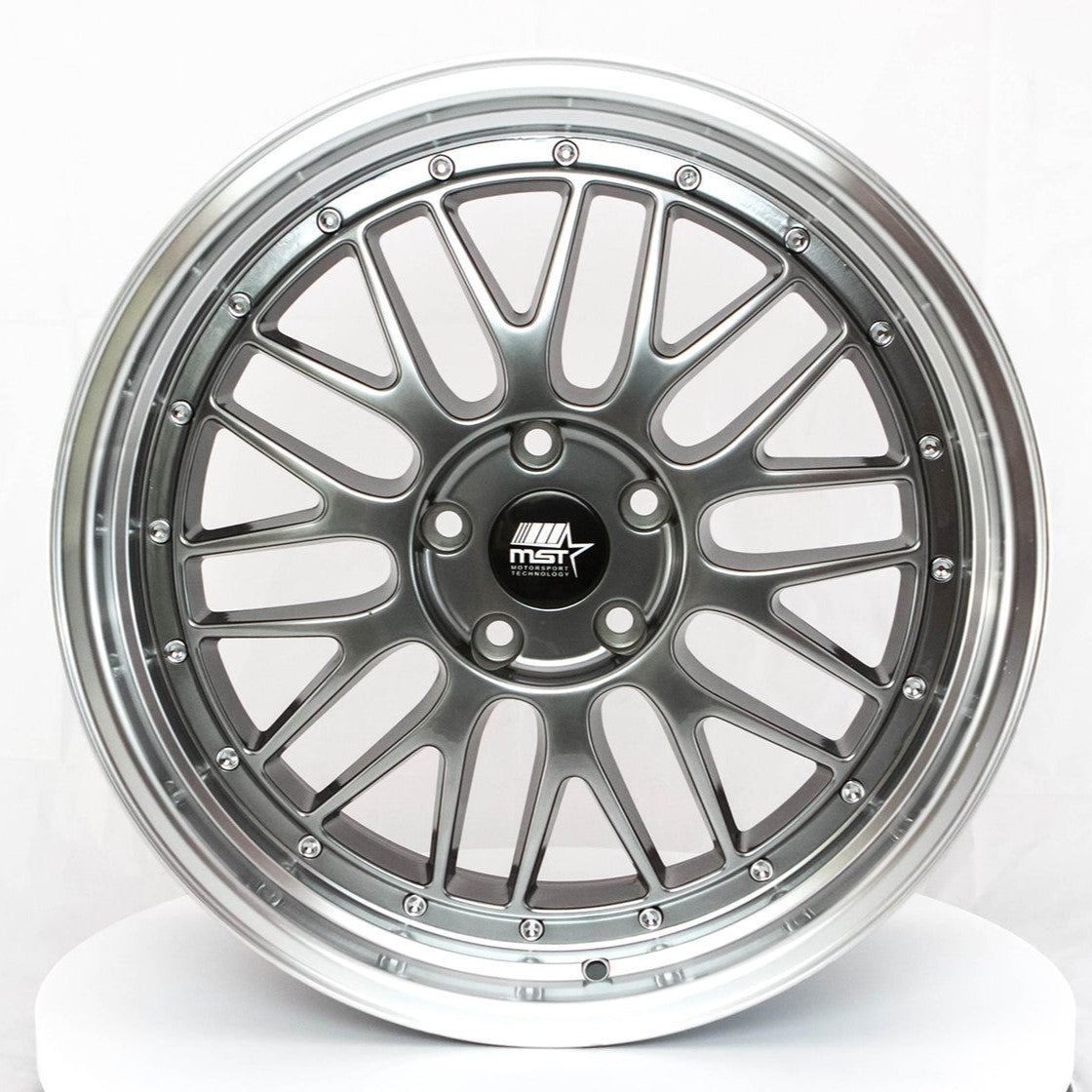 MST Wheels LeMan Hyper Black Machined Lip