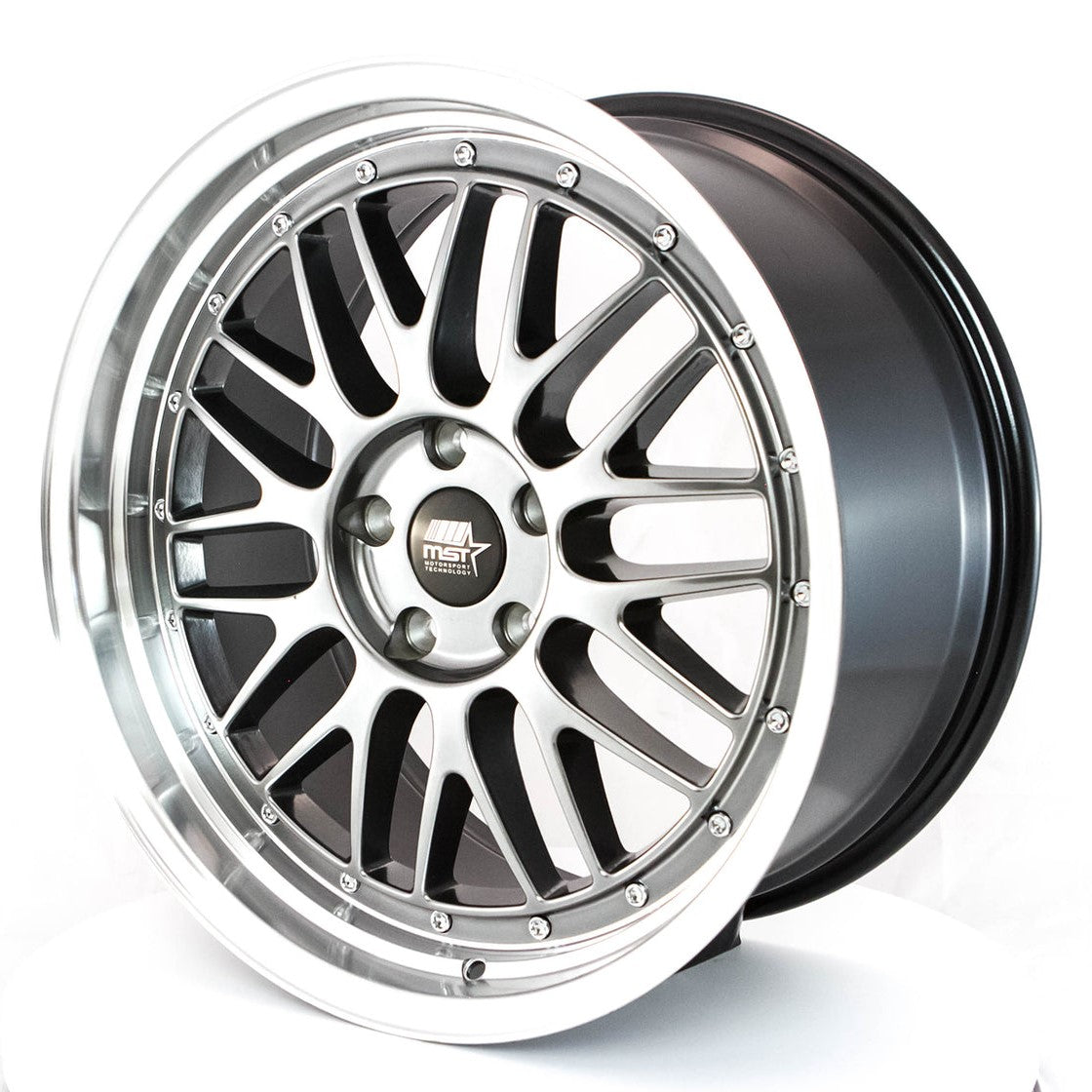 MST Wheels LeMan Hyper Black Machined Lip