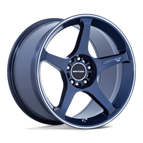Motegi Racing Wheels MR159 Battle V Obsidian Blue with Machined Lip Stripe