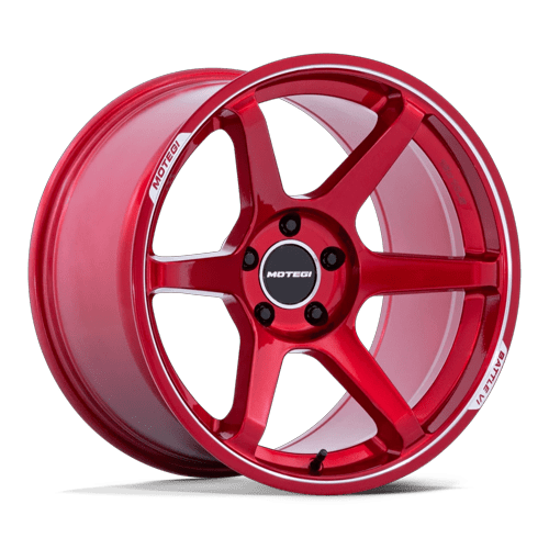 Motegi Racing Wheels MR160 Battle Vi Cherry Red Metallic with Machined Lip