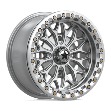 MSA Offroad Wheels MA53 Bolo Utv Beadlock Gloss Silver with Machined Face