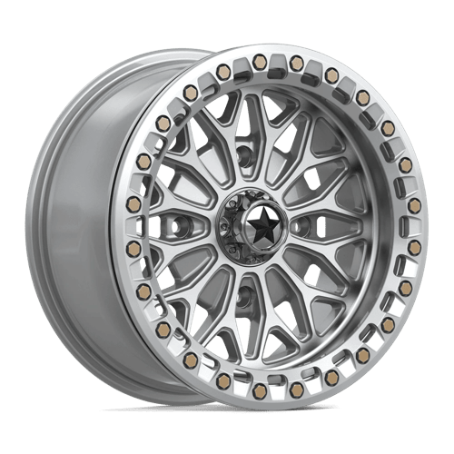 MSA Offroad Wheels MA53 Bolo Utv Beadlock Gloss Silver with Machined Face