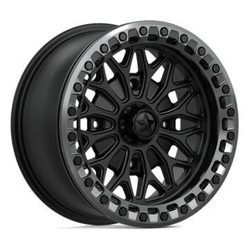 MSA Offroad Wheels MA53 Bolo Utv Beadlock Matte Black with Gloss Gunmetal Ring
