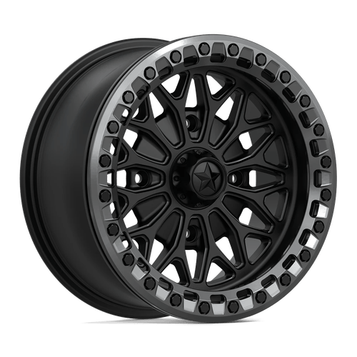 MSA Offroad Wheels MA53 Bolo Utv Beadlock Matte Black with Gloss Gunmetal Ring