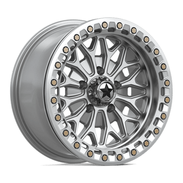 MSA Offroad Wheels MA53 Bolo Utv Beadlock Gloss Silver with Machined Face